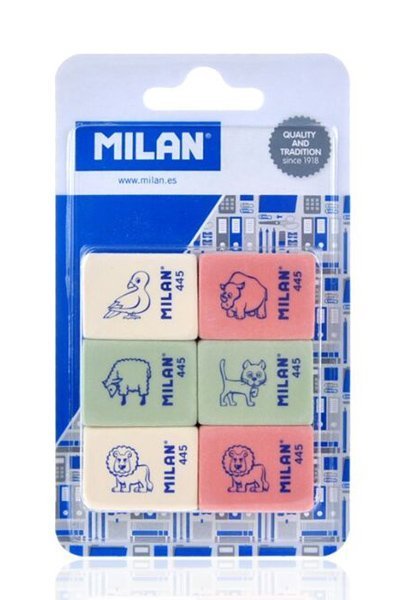 MILAN σετ γόμα 445 , 31 x 24 x 10mm, 6τμχ 3197