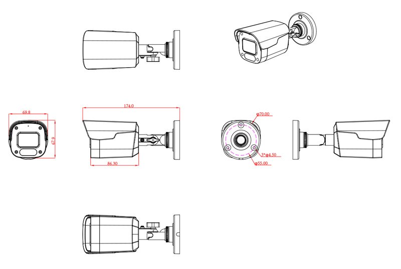 LONGSE υβριδική κάμερα , 2.8mm, 8MP, IP66, LED έως 25m 5709 - Image 4