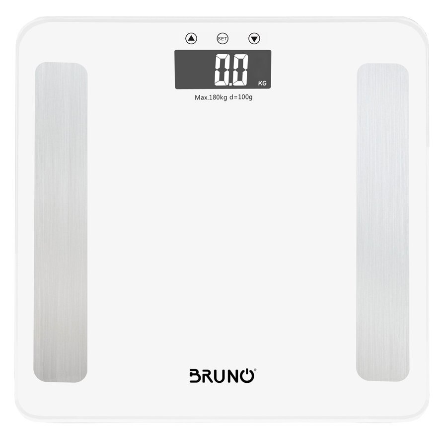 BRUNO ψηφιακή ζυγαριά με λιπομετρητή , έως 180kg, λευκή 2470