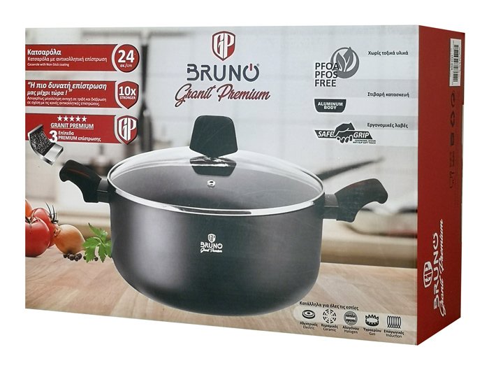 katsarola Granit Premium me antikollitiki epistrosi, 24cm 4188 0 6