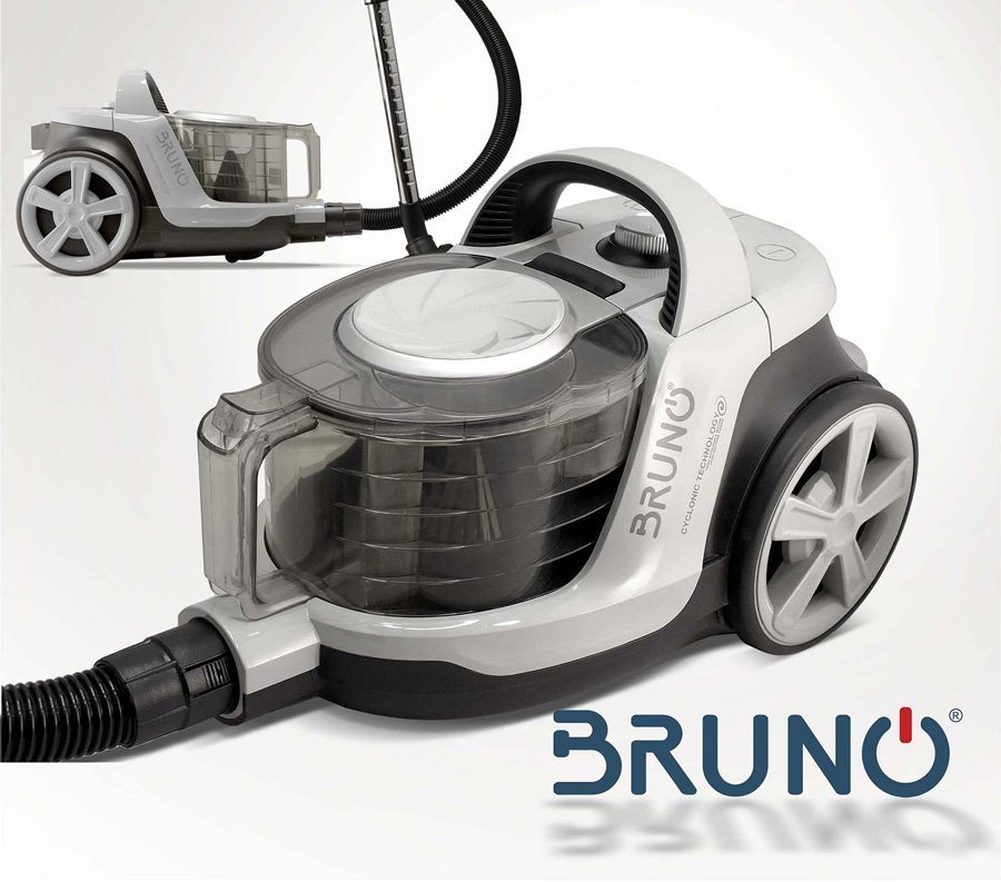 BRUNO ηλεκτρική σκούπα , 800W, 3lt, κυκλωνική, λευκή 4869 - Image 9