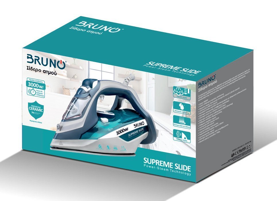BRUNO σίδερο ατμού Supreme Slide με κεραμική πλάκα, 3000W 5235 - Image 6