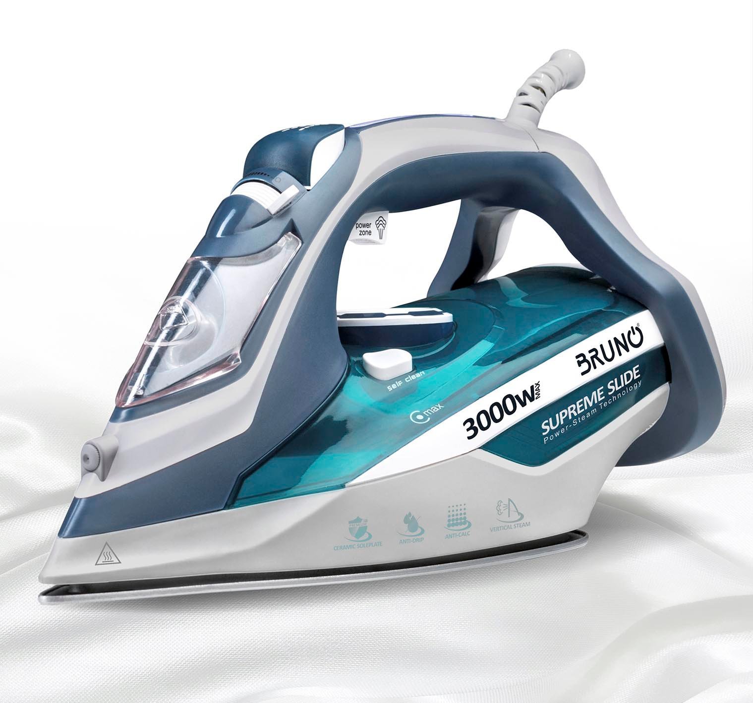 BRUNO σίδερο ατμού Supreme Slide  με κεραμική πλάκα, 3000W 5235