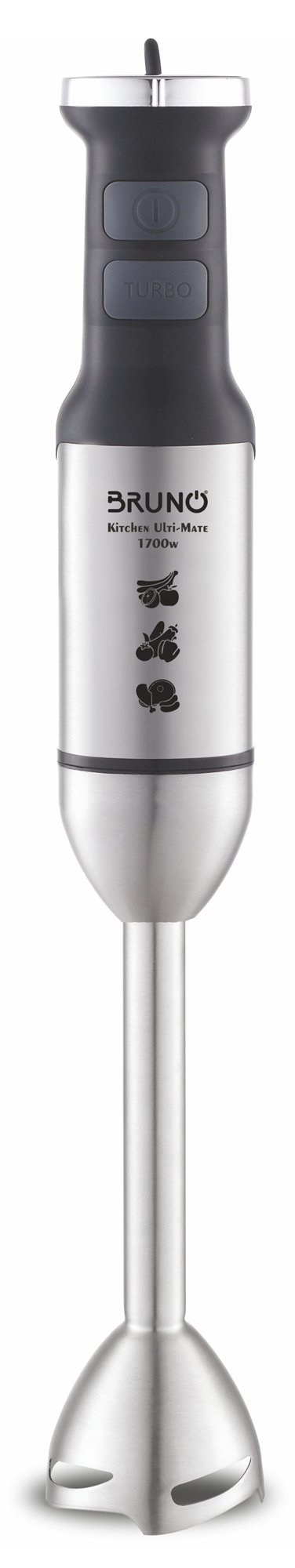 BRUNO ραβδομπλέντερ , 1700W, ρυθμιζόμενη ταχύτητα, 4 λεπίδες, inox-μαύρο