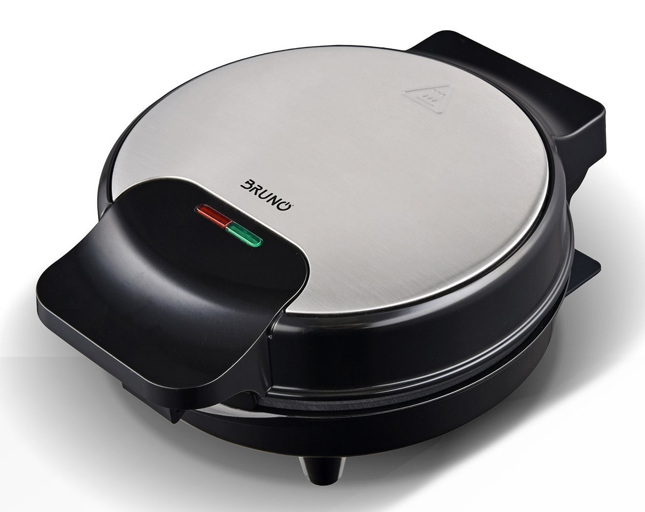 BRUNO βαφλιέρα , 1000W, στρόγγυλη 19εκ, βαθιά, inox-μαύρη 8961