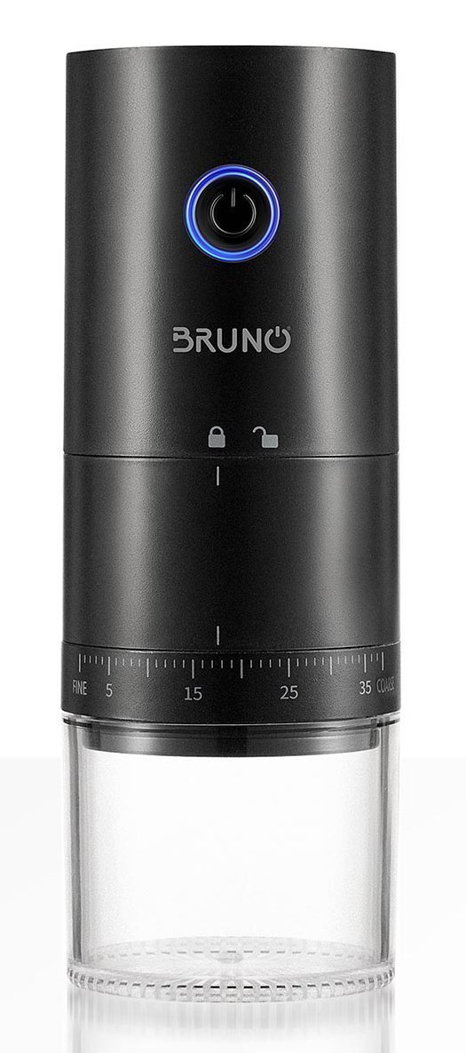 BRUNO ηλεκτρικός μύλος καφέ , επαναφορτιζόμενος, με 39 επίπεδα άλεσης, μαύρος 9071