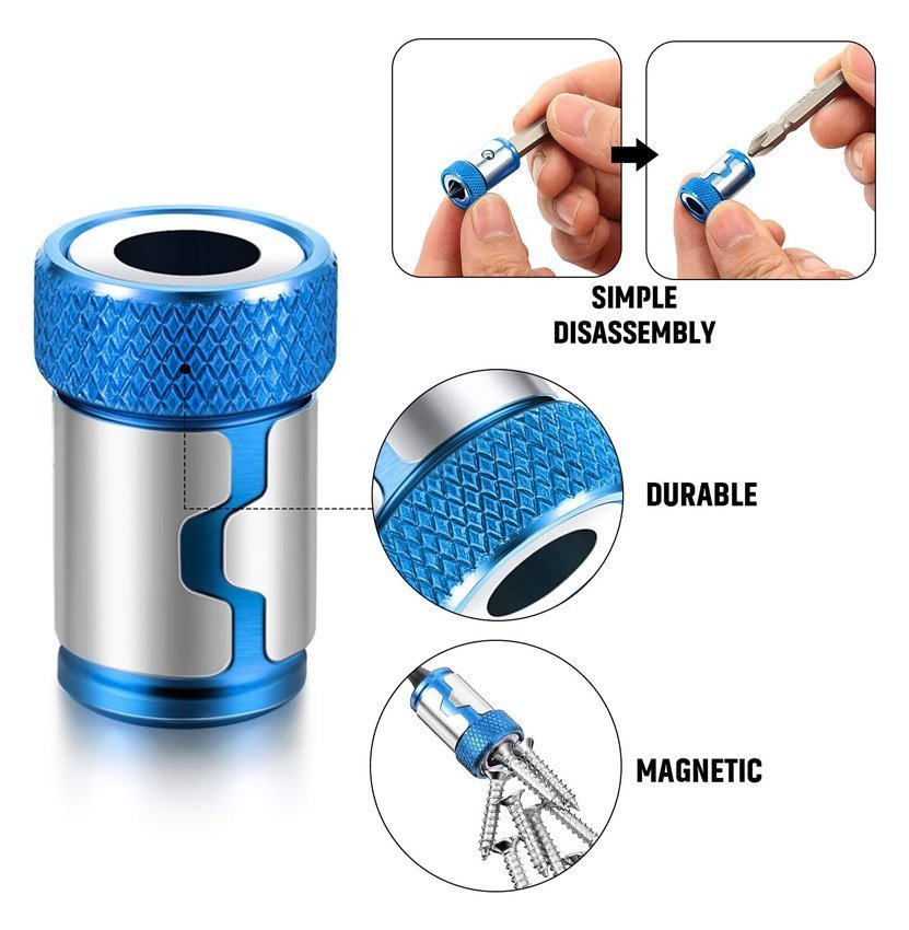 BEST μαγνητικός αντάπτορας για μύτες HEX 1/4", μπλε 4245 - Image 2