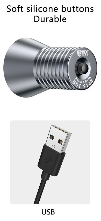 BEST Λάμπα φωτοπολυμερισμού LED UV , 5V 10W, γκρι 2752 - Image 5