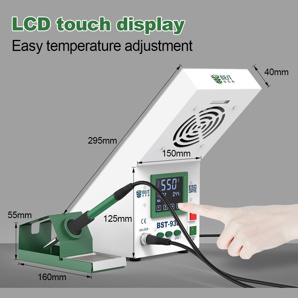 Soldering Station me stathmo aporofisis kapnoy kai LED fos 1051 Stathmos sygkollisis 3