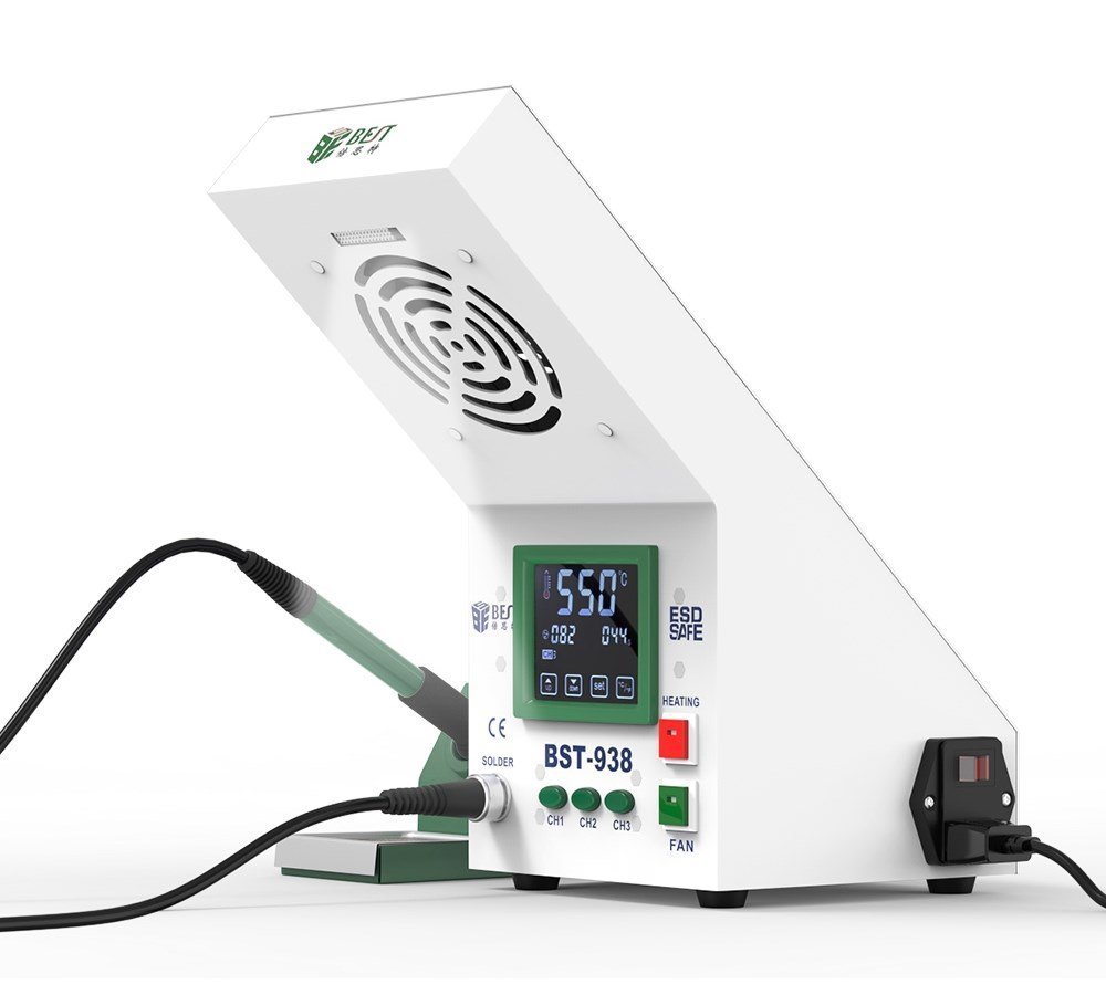 BEST Soldering Station με σταθμό απορόφησης καπνού και LED φως 1051