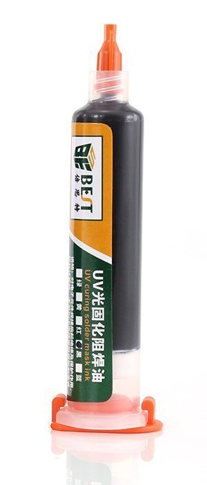 BEST PCB Repairing UV Solder mask ink , 10cc, μαύρο 1046