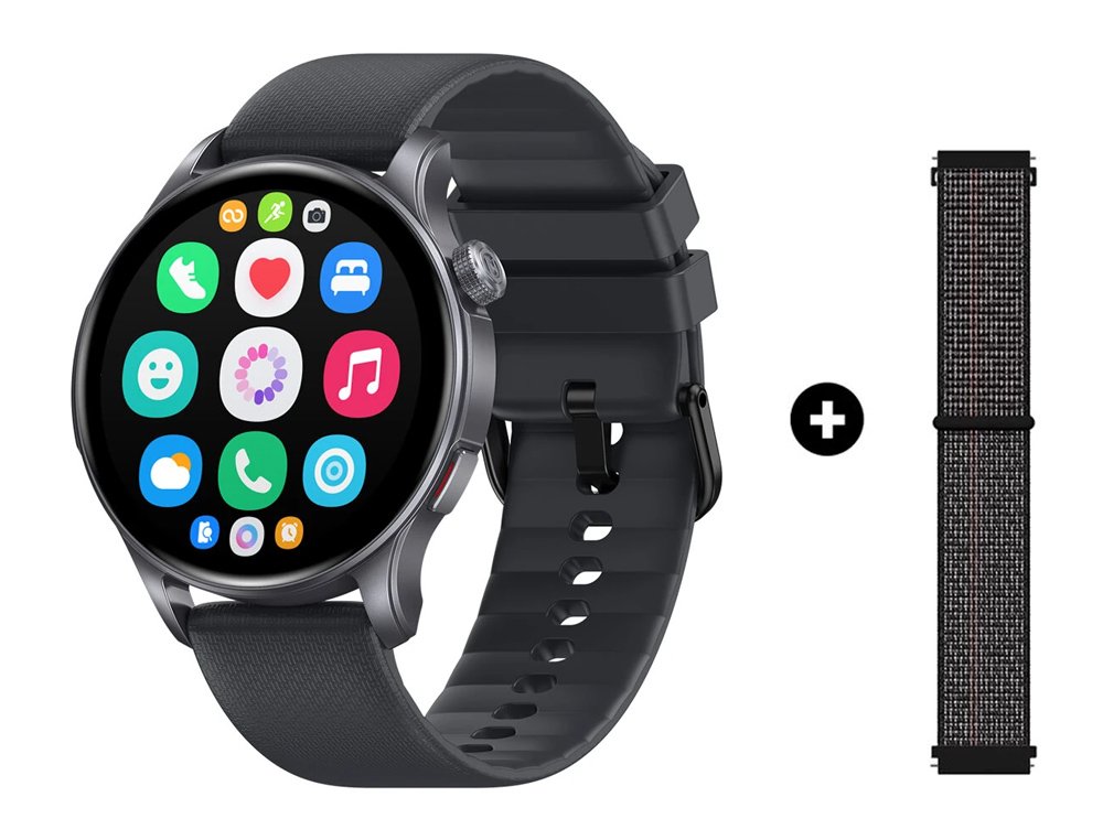 ZELAZE smartwatch talk 3 GPS, heart rate, 1.43" AMOLED, GPS, 3 ATM, gkri 9072 Gkri 1