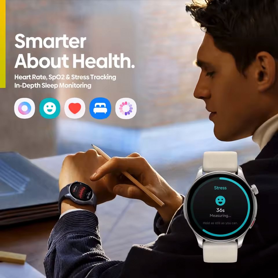 ZELAZE smartwatch talk 3 GPS, heart rate, 1.43" AMOLED, GPS, 3 ATM, gkri 9072 Gkri 5
