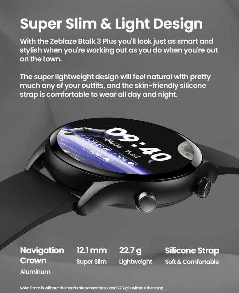 ZELAZE smartwatch talk 3 Plus, heart rate, 1.39" IPS, mayro 8415 Mayro 4