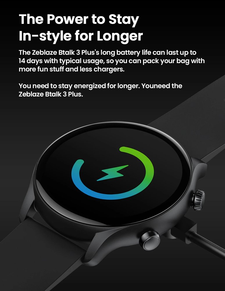 ZELAZE smartwatch talk 3 Plus, heart rate, 1.39" IPS, mayro 8415 Mayro 5
