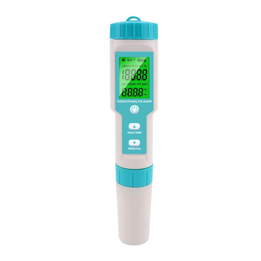 NOYAFA tester ποιότητας νερού , TDS/EC/PH/SALT/S.G/ORP/0-60 °C 5072
