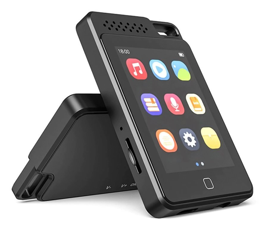 MP3 player me othoni afis 2.4", 64GB, elliniko menoy, mayro 8547 0 1