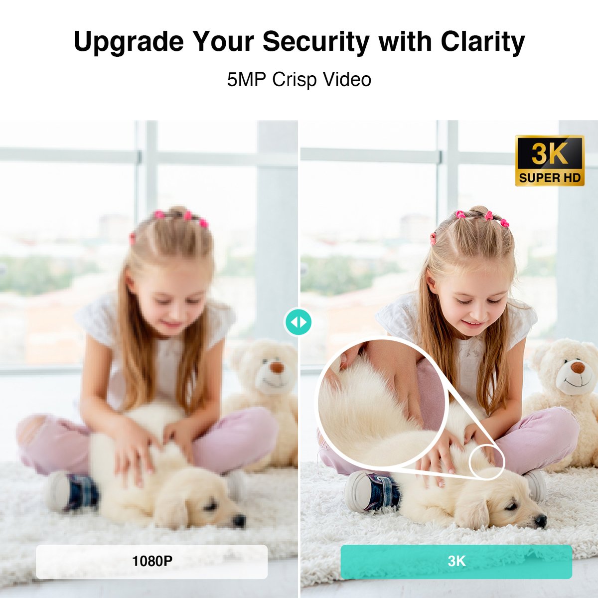 BOTSLAB smart κάμερα , 5MP/3K, WiFi, 360° PTZ, SD 6802 - Image 7