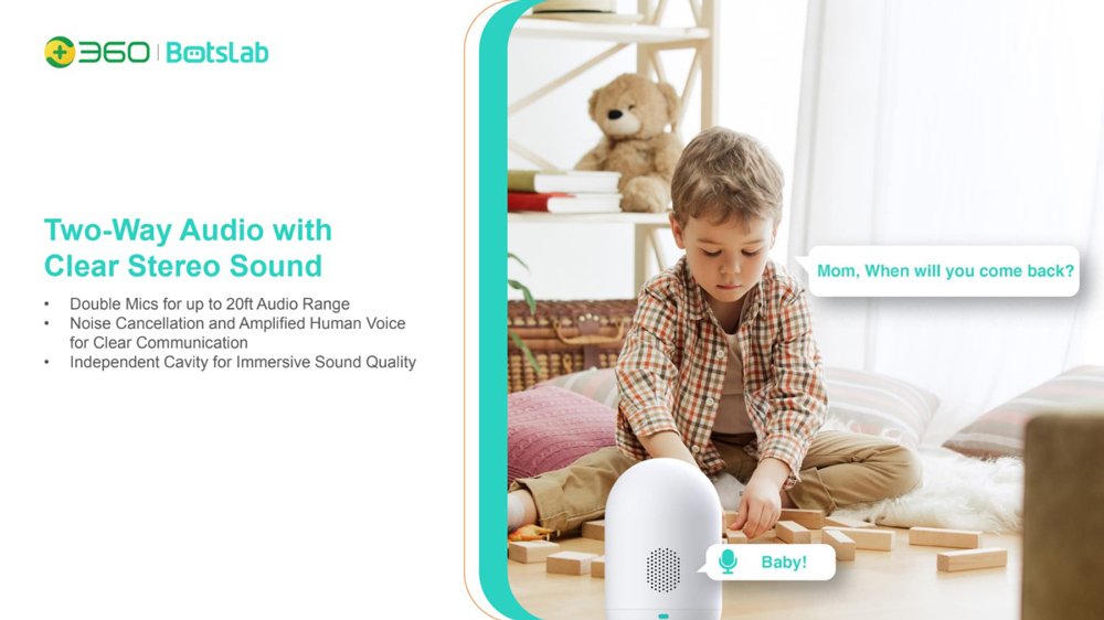 BOTSLAB smart κάμερα , 5MP/3K, WiFi, 360° PTZ, SD 6802 - Image 13