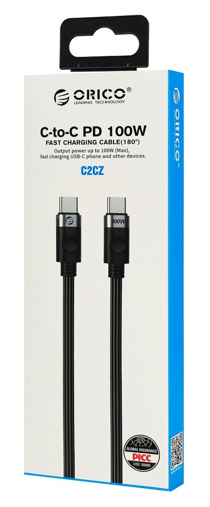 ORICO καλώδιο USB-C , 100W, 480Mbps, 1m, μαύρο - Image 6