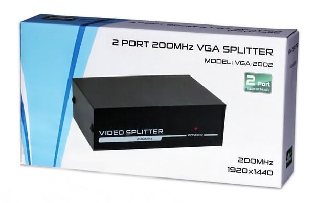 VGA splitter, 2 se 1, 1920x1440px, mayro 1408 VGA Splitter 3