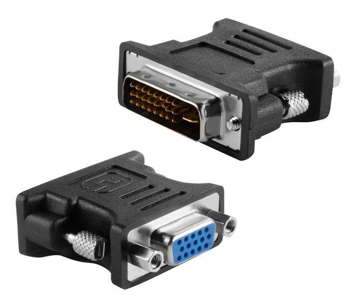 antaptoras VGA thilyko se DVI 24+1 arseniko, mayros 3891 DVI