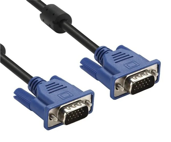 POWERTECH καλώδιο VGA , Full HD, 2x ferrites, 1.5m, μαύρο, 10τμχ 3911