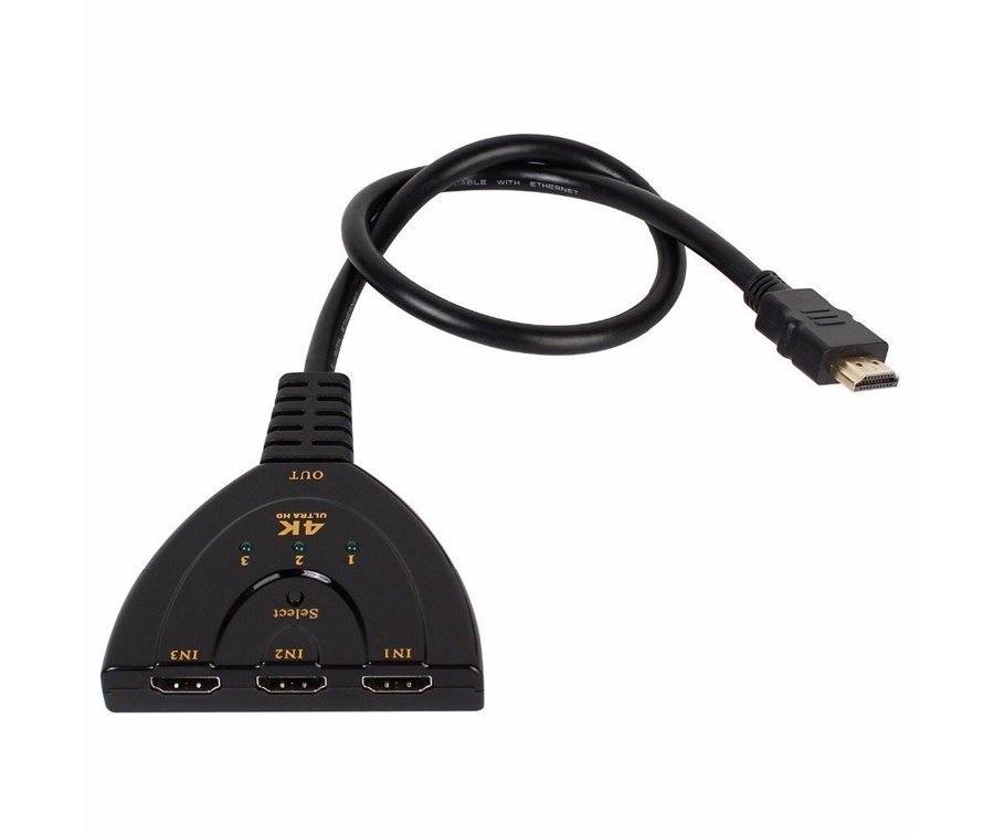POWERTECH HDMI Switch , 3 σε 1, 4K, 0.50m, μαύρο 966 - Image 2