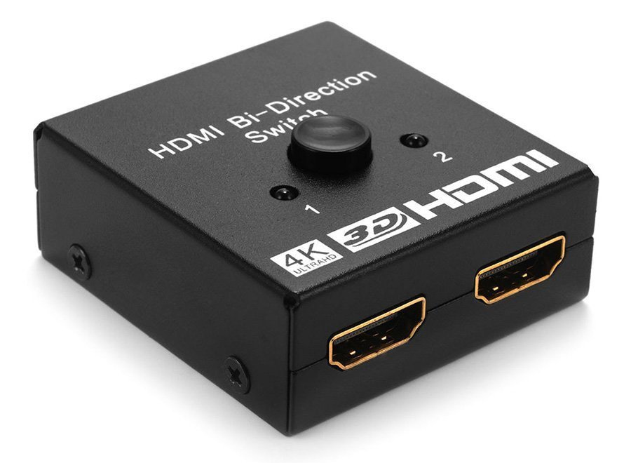 POWERTECH HDMI switch , 2 σε 1, 4K, bidirectional, μαύρο 1365