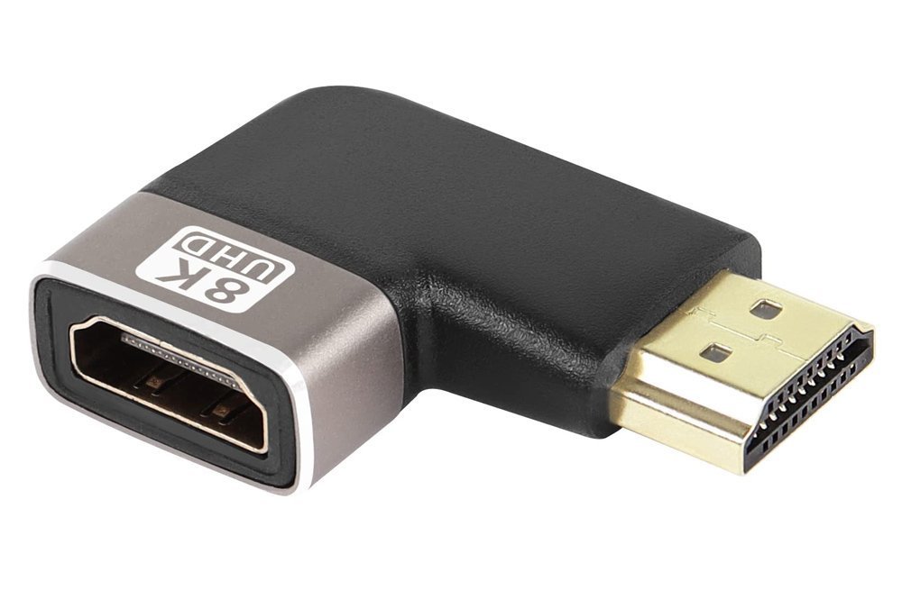 POWERTECH αντάπτορας HDMI 2.1 , 8K/60Hz, γωνιακός, μαύρος 4942