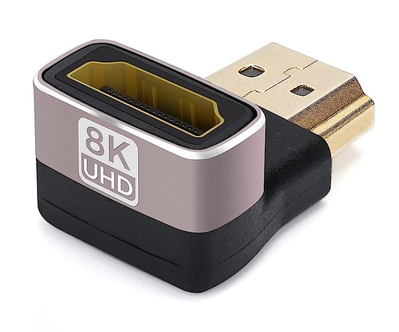POWERTECH αντάπτορας HDMI 2.1 , 8K/60Hz, γωνιακός, μαύρος 4943