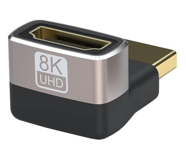 POWERTECH αντάπτορας HDMI 2.1 , 8K/60Hz, γωνιακός, μαύρος 4944