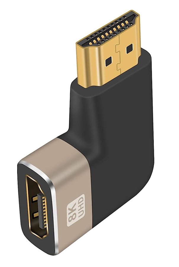 POWERTECH αντάπτορας HDMI 2.1 , 8K/60Hz, γωνιακός, μαύρος 4945