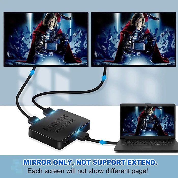 HDMI splitter, 1-in se 2-out, 4K/30Hz, HDR/HDCP, mayro 5518 HDMI Splitter 3