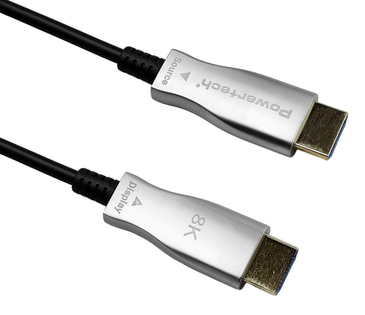 POWERTECH καλώδιο HDMI 2.1  με Ethernet, 8K/60Hz, 48 Gbps, 10m, μαύρο