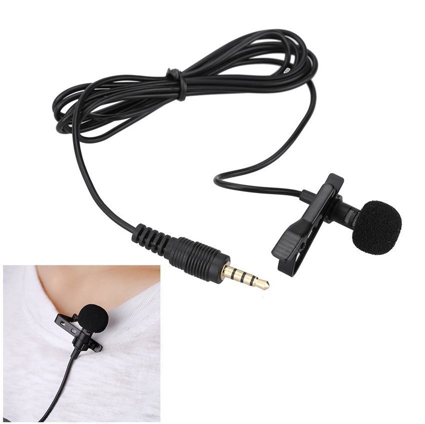 POWERTECH μικρόφωνο με ενσωματωμένο clip-on, 3.5mm, 1.5m, μαύρο 881