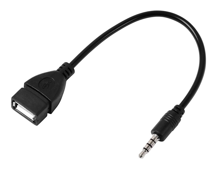 POWERTECH καλώδιο 3.5mm σε USB 2.0 female , 0.5m, μαύρο 4439