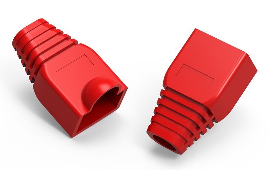 POWERTECH κάλυμμα για βύσμα δικτύου RJ45 , κόκκινο, 10τμχ 880