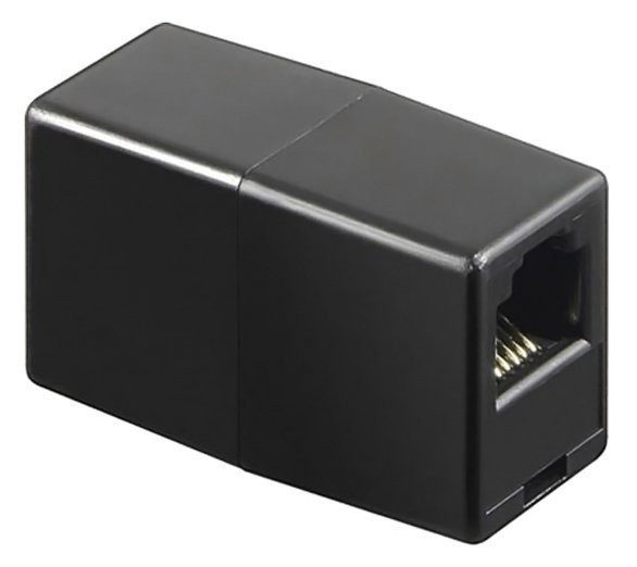 POWERTECH σύνδεσμος (μούφα) RJ45 UTP , 8p8c, μαύρος, 5τμχ 2412