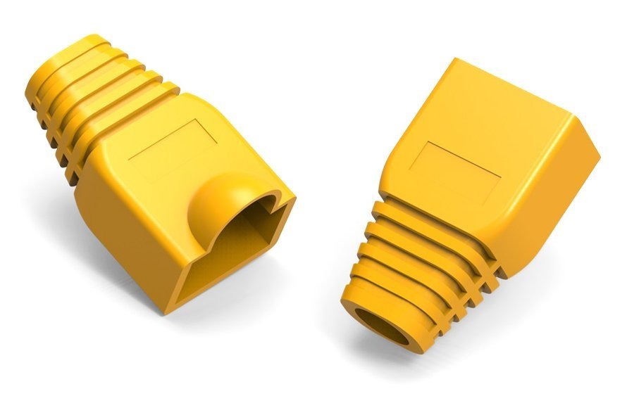 POWERTECH κάλυμμα για βύσμα δικτύου RJ45  κίτρινο, 10τμχ 3338