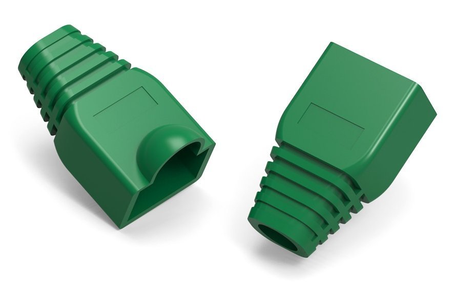 POWERTECH κάλυμμα για βύσμα δικτύου RJ45  πράσινο, 10τμχ 3339