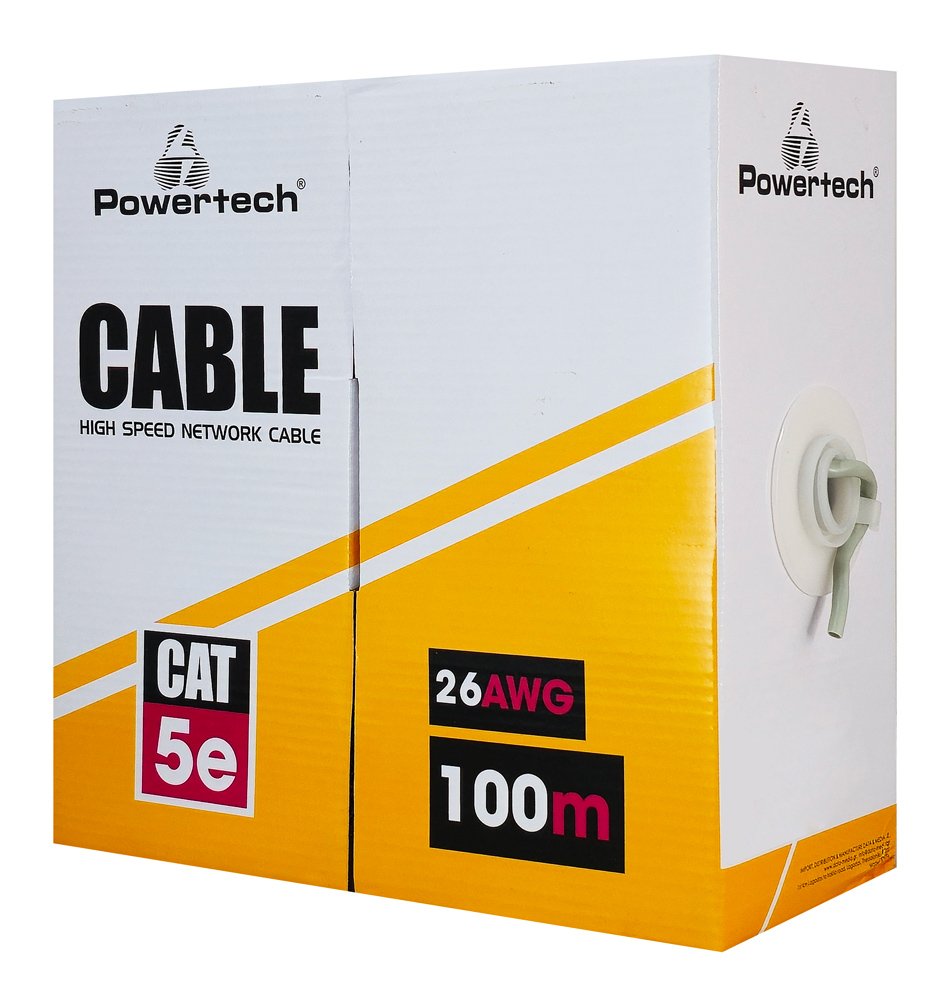 POWERTECH καλώδιο δικτύου , Cat 5e U/UTP, CCA 26AWG, 100m, μαύρο 4061 - Image 3