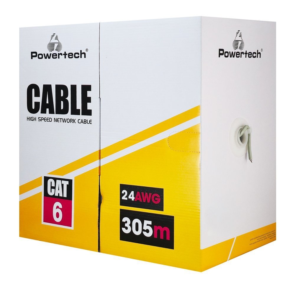 POWERTECH καλώδιο δικτύου , Cat 6 U/UTP, CCA, 24AWG, 305m, γκρι 4064 - Image 3
