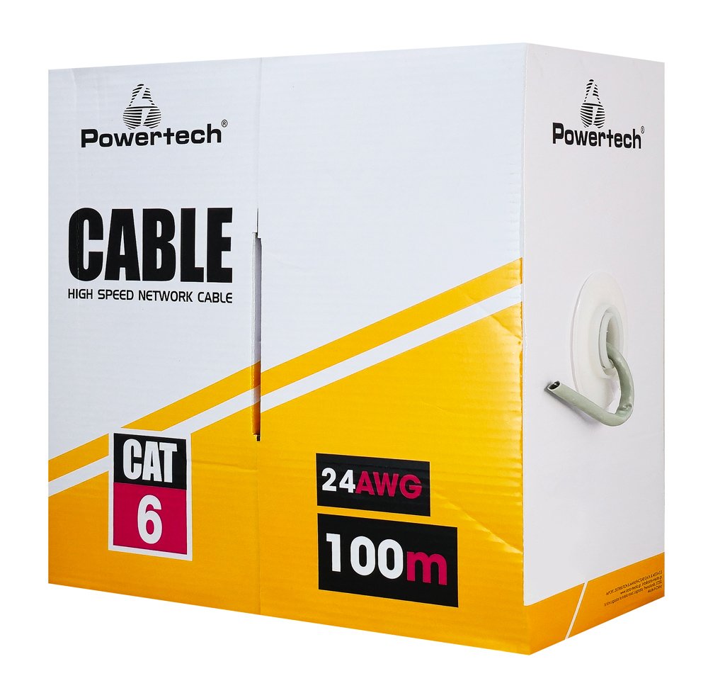 POWERTECH καλώδιο δικτύου , Cat 6 U/UTP, CCA, 24AWG, 100m, μαύρο 4065 - Image 3