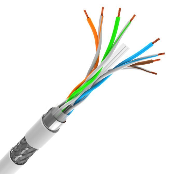 POWERTECH καλώδιο δικτύου , Cat 6 S/FTP, CCA, 24AWG, 100m, γκρι 4067