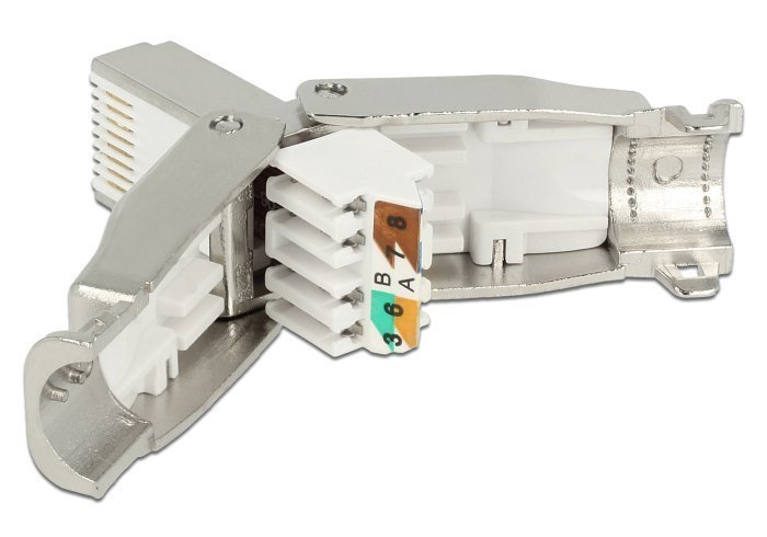 vysma diktyoy RJ45, CAT 6A STP, tool-free, metalliko 6185 Vysma 2