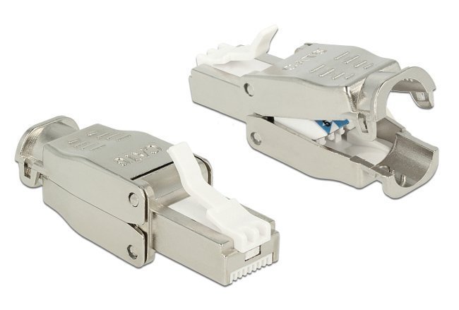 POWERTECH βύσμα δικτύου RJ45 , CAT 6A STP, tool-free, μεταλλικό 6185