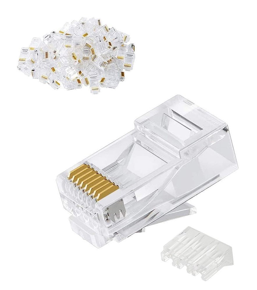 POWERTECH βύσμα RJ45 , Cat 6/6a UTP, modular, διάφανο, 50τμχ 6670 - Image 2
