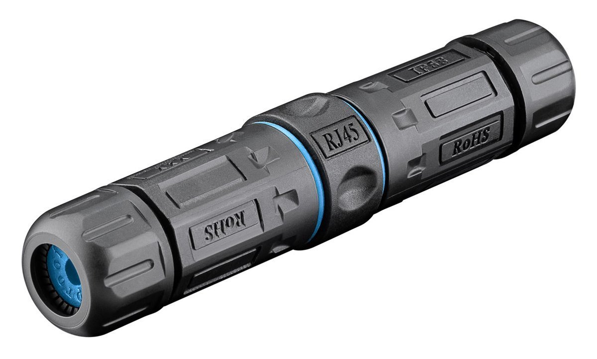 POWERTECH αδιάβροχος σύνδεσμος RJ45 , CAT 6, IP68, μαύρος 8471