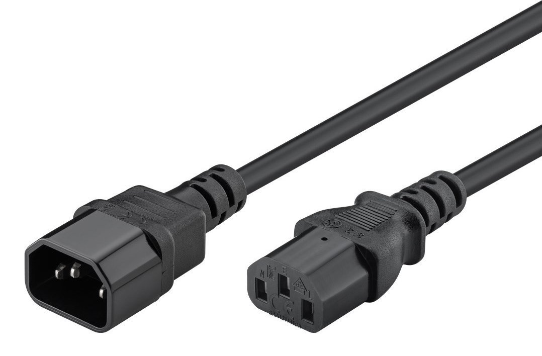 POWERTECH καλώδιο τροφοδοσίας προεκταση  3x 0.75mm², 1.5m, μαύρο 439